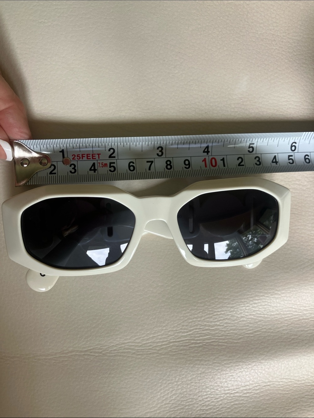 NEW Versace 414/B MAXI MEDUSA BIGGIE 850 White Oval Unisex Sunglasses - Picture 9 of 9